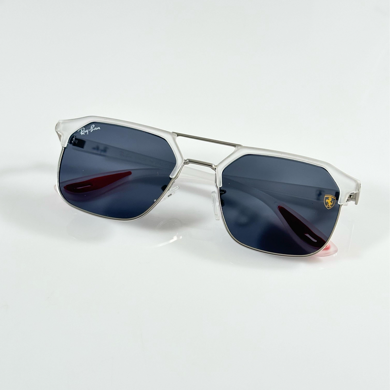 Ra.yBan Ice Black Red tip