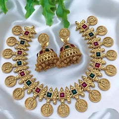 Sitara Royale Gold-Plated Royal Necklace – A Timeless Elegance by Dazle Den