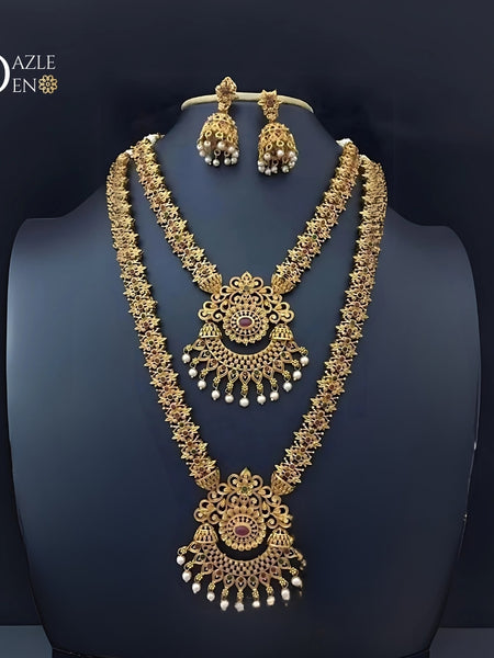 Kanaka Mala Gold-Plated Premium Necklace – A Timeless Elegance by Dazle Den