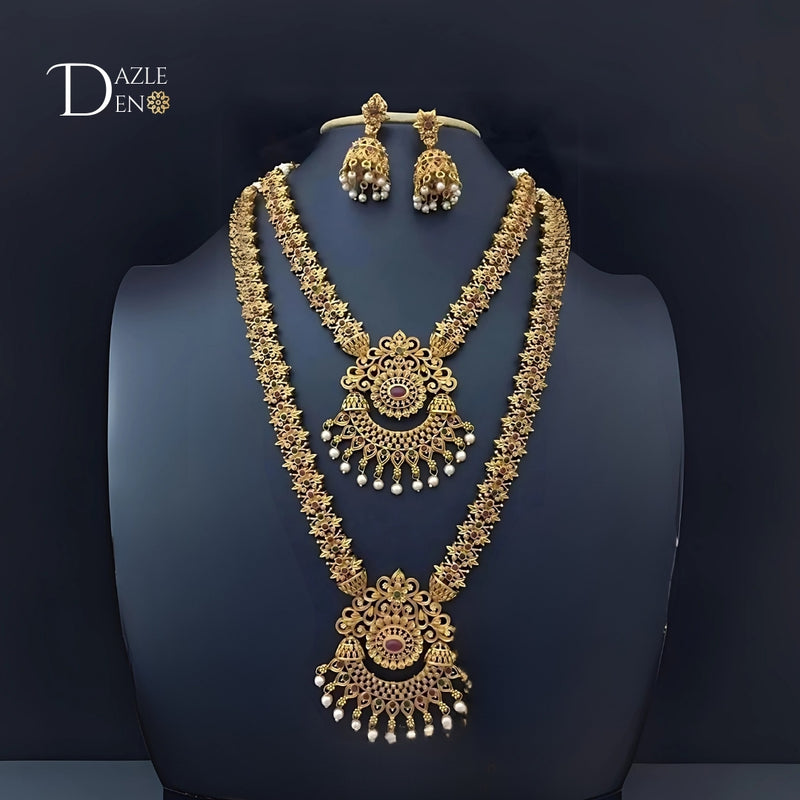 Kanaka Mala Gold-Plated Premium Necklace – A Timeless Elegance by Dazle Den