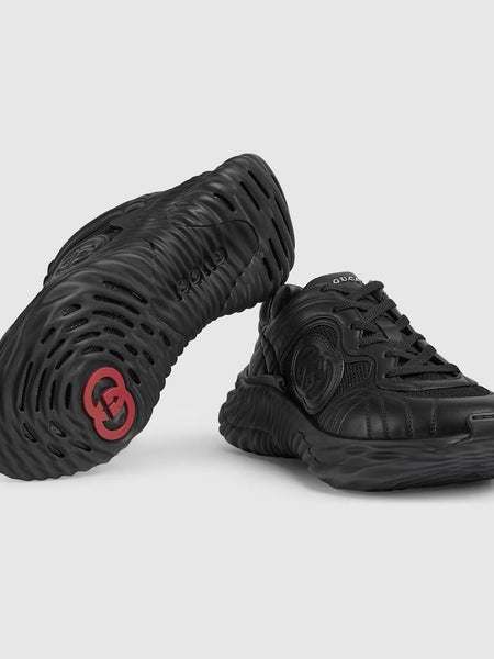 Men's Gucc.i Ripple sneaker in black leather
