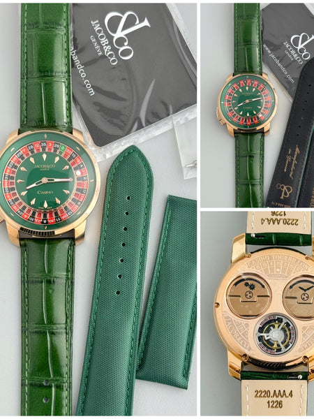 Jacob & Co. Casino Tourbillon Rose Gold
Green Edition