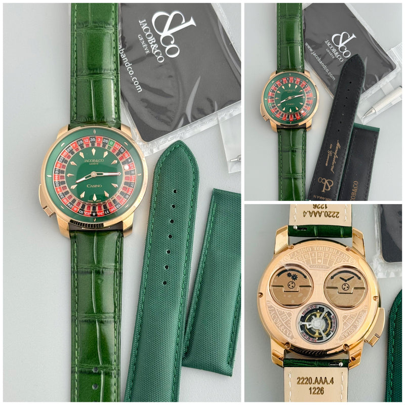 Jacob & Co. Casino Tourbillon Rose Gold
Green Edition