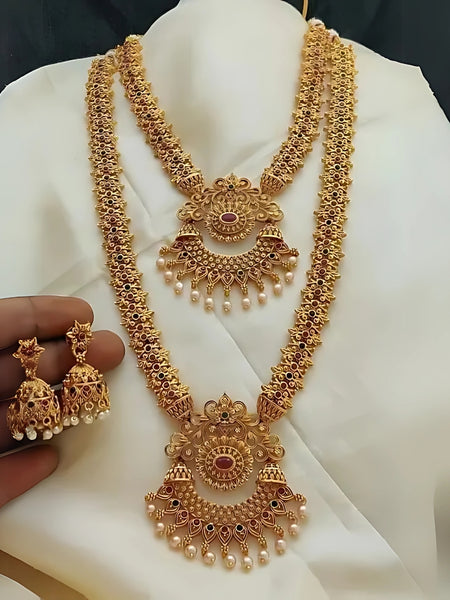 Kanaka Mala Gold-Plated Premium Necklace – A Timeless Elegance by Dazle Den