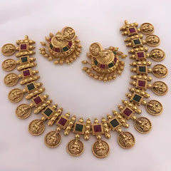 Sitara Royale Gold-Plated Royal Necklace – A Timeless Elegance by Dazle Den
