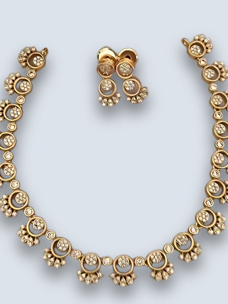 Varnika Gold-Plated Premium Necklace – A Timeless Elegance by Dazle Den