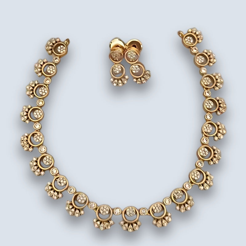 Varnika Gold-Plated Premium Necklace – A Timeless Elegance by Dazle Den