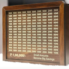 Wooden Money Saving Box (₹100,000 INR Capacity)