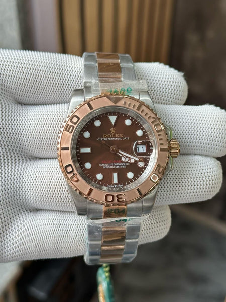 Role.x Yatch Master Chocolate Dial Rose Gold