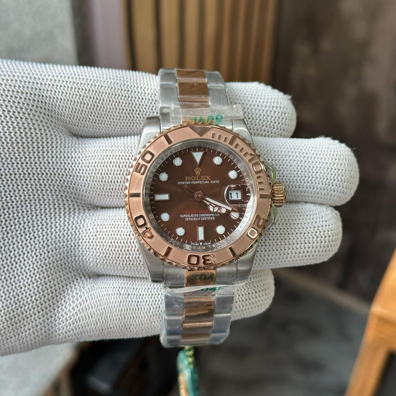 Role.x Yatch Master Chocolate Dial Rose Gold