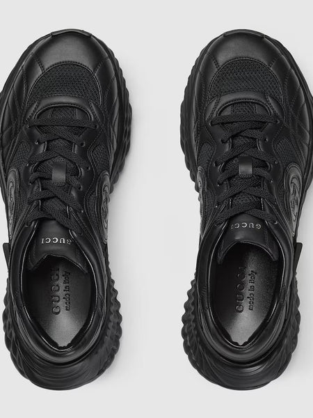 Men's Gucc.i Ripple sneaker in black leather