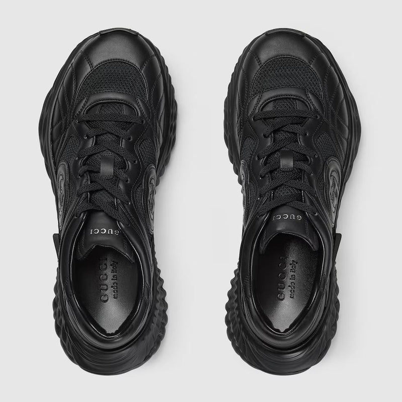 Men's Gucc.i Ripple sneaker in black leather
