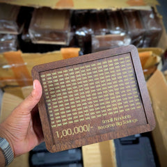 Wooden Money Saving Box (₹100,000 INR Capacity)