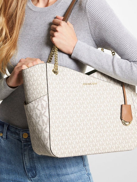 Michae.l Kors Signature Jet Set Large Logo Shoulder Tote Bag