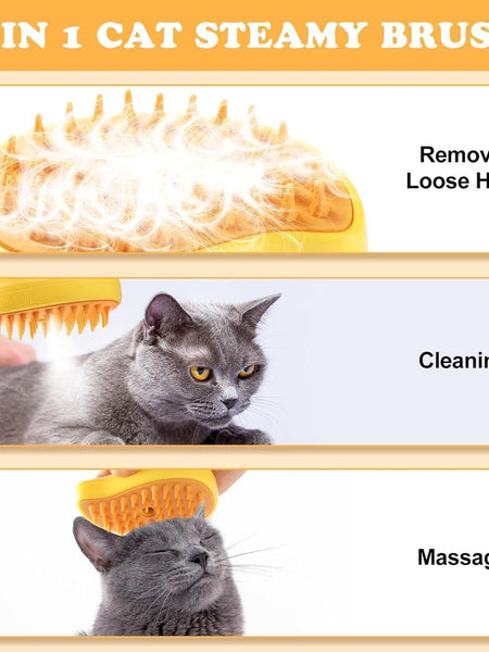 Steaming Pet Hairbrush