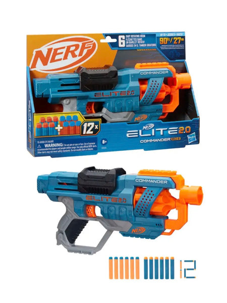 Nerf Hasbro Gaming Nerf Elite 2.0 Commander
RD-6 Dart Blaster Non Toxic (Blue, Orange)