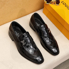 LOUI.S VUITTO.N CALF LEATHER LOAFERS