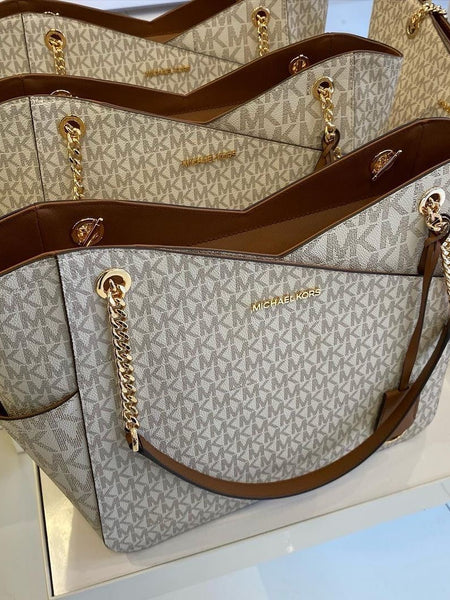 Michae.l Kors Signature Jet Set Large Logo Shoulder Tote Bag