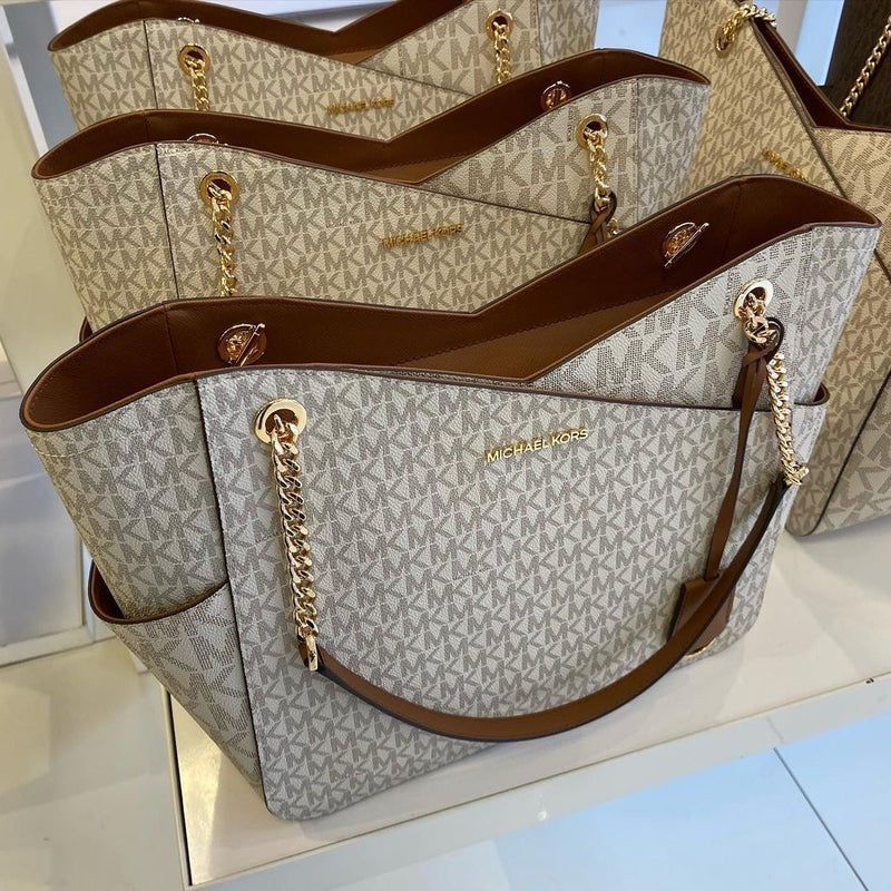 Michae.l Kors Signature Jet Set Large Logo Shoulder Tote Bag