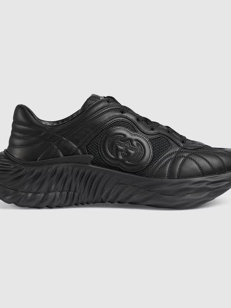 Men's Gucc.i Ripple sneaker in black leather