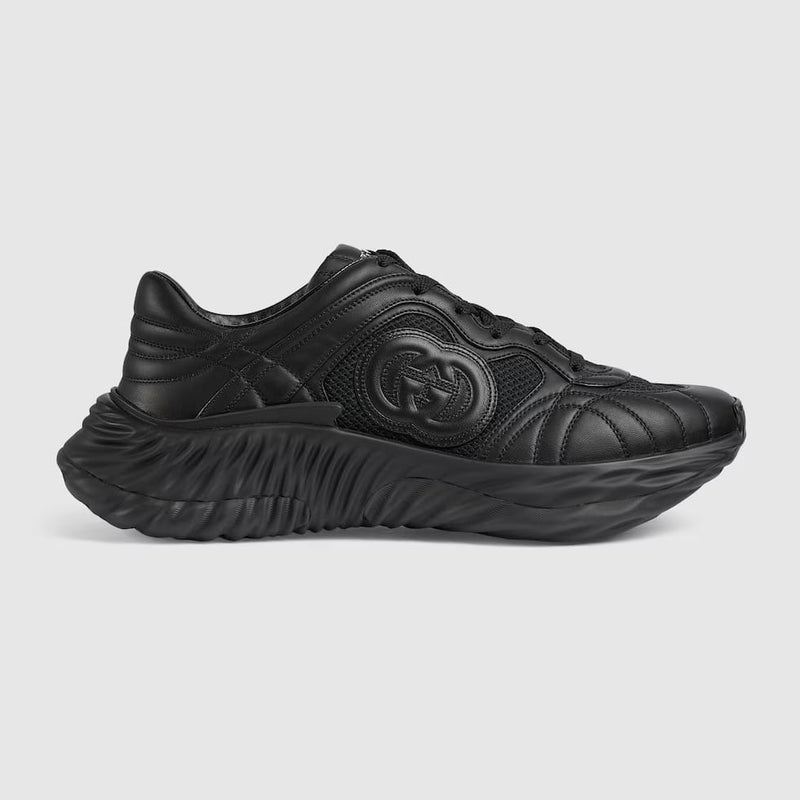 Men's Gucc.i Ripple sneaker in black leather