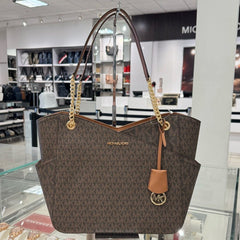 Michae.l Kors Signature Jet Set Large Logo Shoulder Tote Bag