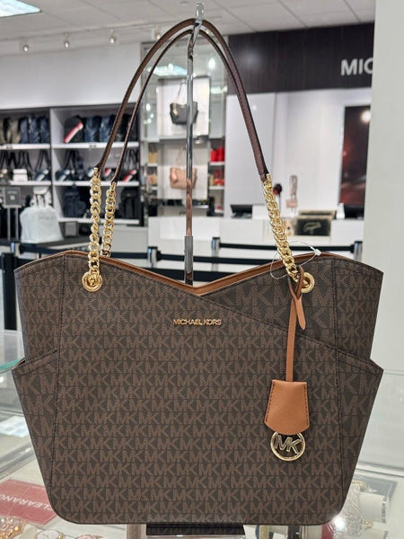 Michae.l Kors Signature Jet Set Large Logo Shoulder Tote Bag