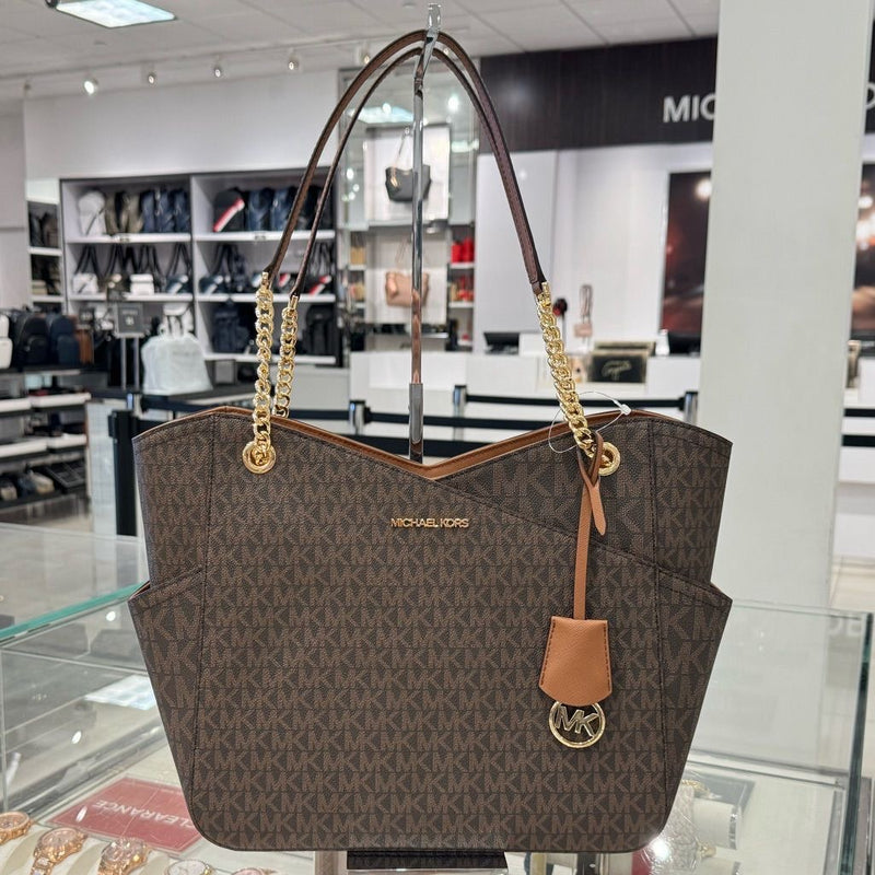 Michae.l Kors Signature Jet Set Large Logo Shoulder Tote Bag