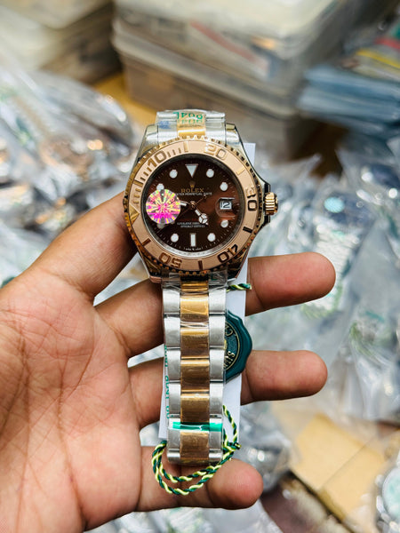 Role.x Yatch Master Chocolate Dial Rose Gold