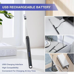 Premium Plasma Arc Lighter – Windproof, USB Rechargeable, Dual Arc Flameless Electric Lighter