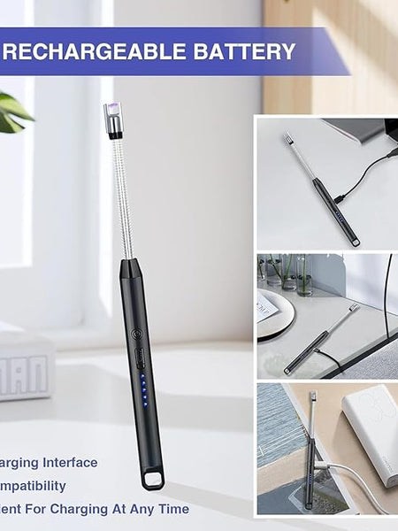 Premium Plasma Arc Lighter – Windproof, USB Rechargeable, Dual Arc Flameless Electric Lighter