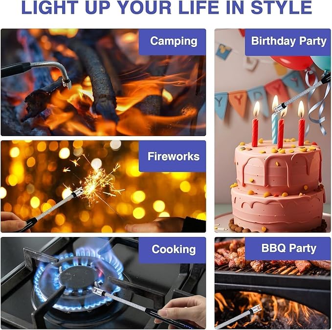 Premium Plasma Arc Lighter – Windproof, USB Rechargeable, Dual Arc Flameless Electric Lighter