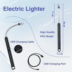 Premium Plasma Arc Lighter – Windproof, USB Rechargeable, Dual Arc Flameless Electric Lighter