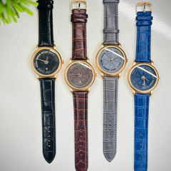 Leather Spinning Watch