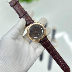 Leather Spinning Watch
