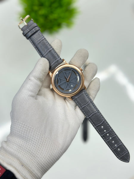Leather Spinning Watch