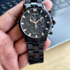 Carti°er Full Black Chronograph Watch for Men