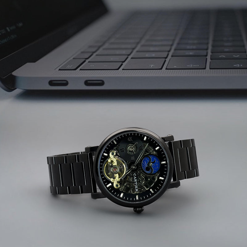 Carti°er Automatic Watch - Open Back Machine Model