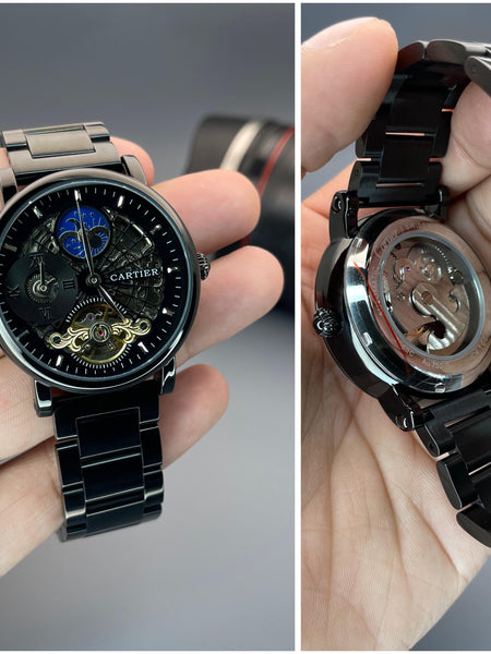 Carti°er Automatic Watch - Open Back Machine Model