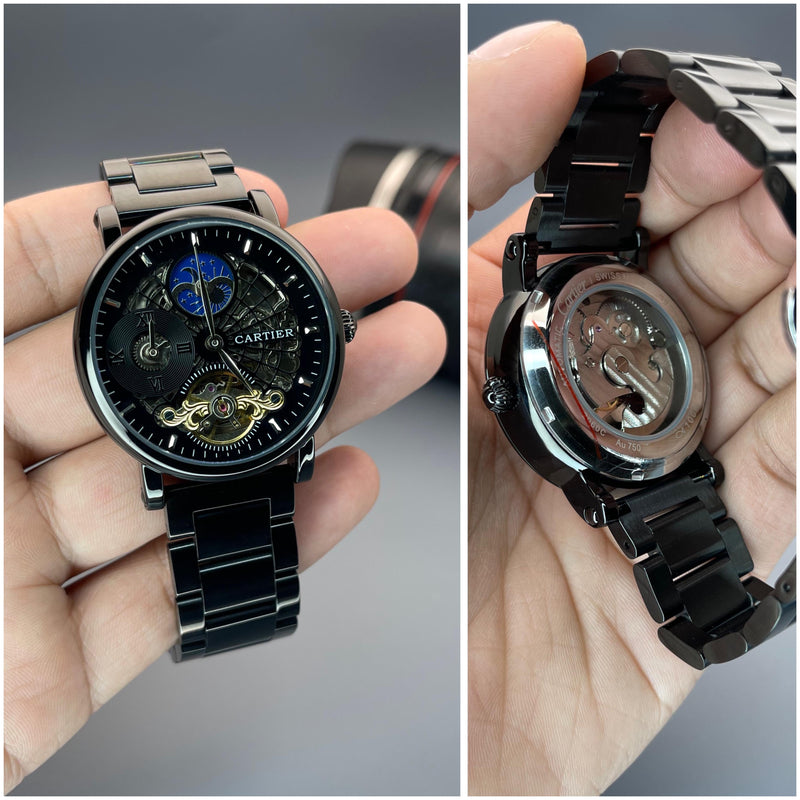 Carti°er Automatic Watch - Open Back Machine Model