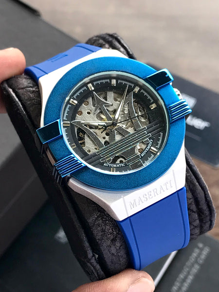 Maseratii blue skeleton automatic