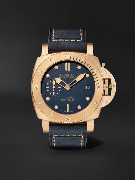 Pane.rai Submer.sible bronzo blu abisso automatic