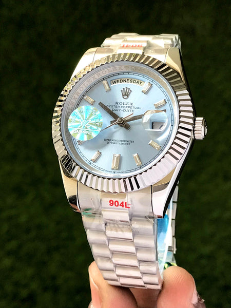 Rol.ex day date sky-blue automatic