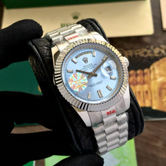 Rol.ex day date sky-blue automatic