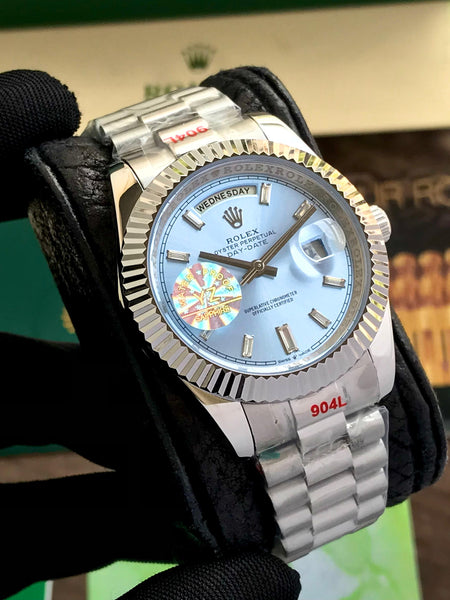 Rol.ex day date sky-blue automatic