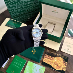 Rol.ex day date sky-blue automatic