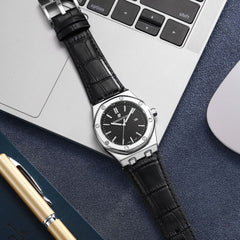 Aude.mars pigu.et leather straps quartz