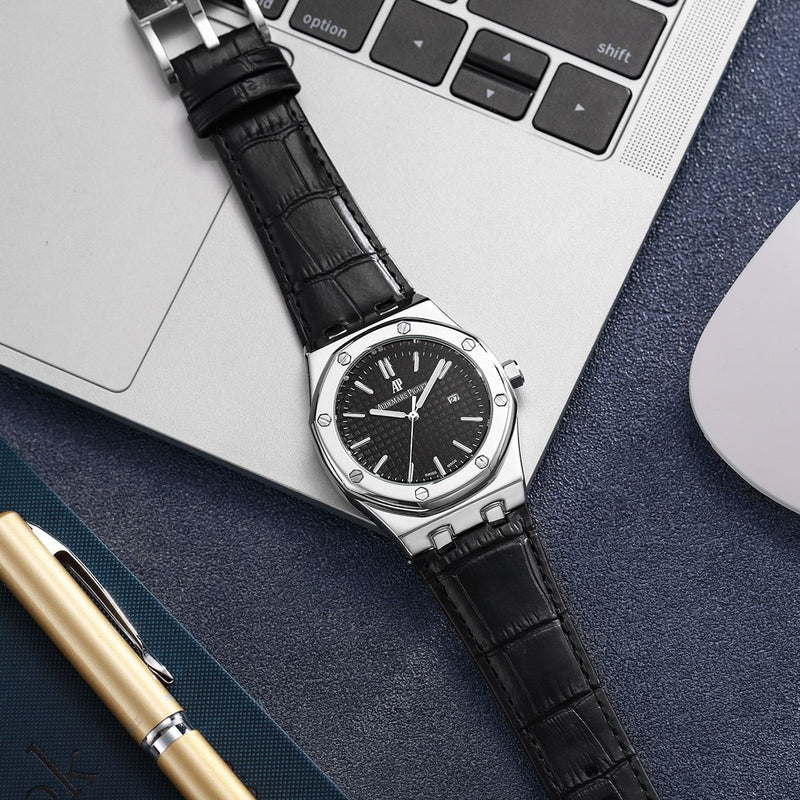 Aude.mars pigu.et leather straps quartz