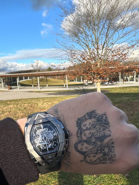 Hub.lot spirit of big bang SANG BLEU iii quartz movement