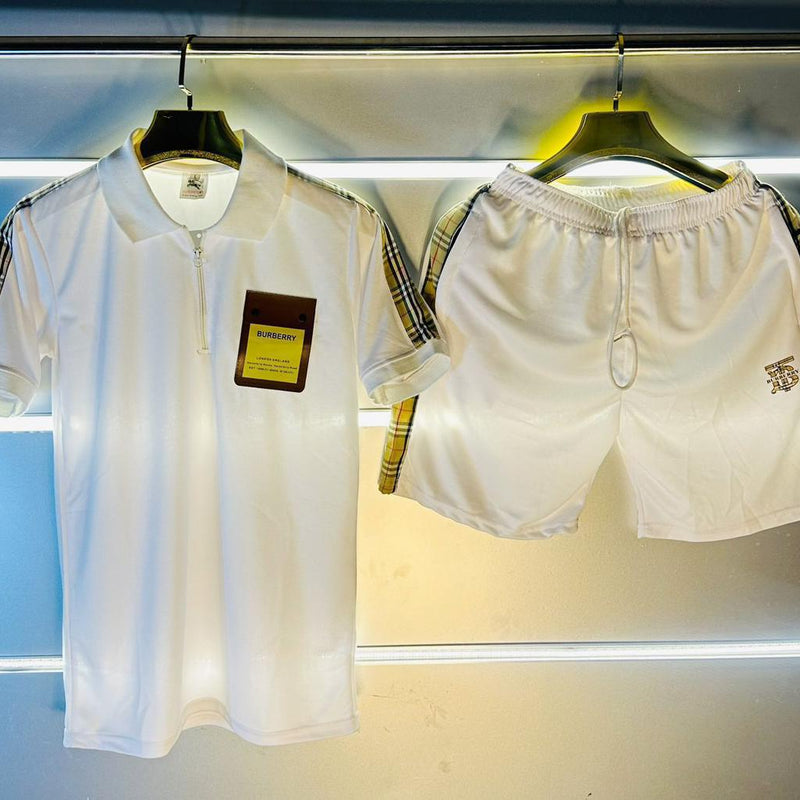 Bur.berry cord set tshirt and shorts